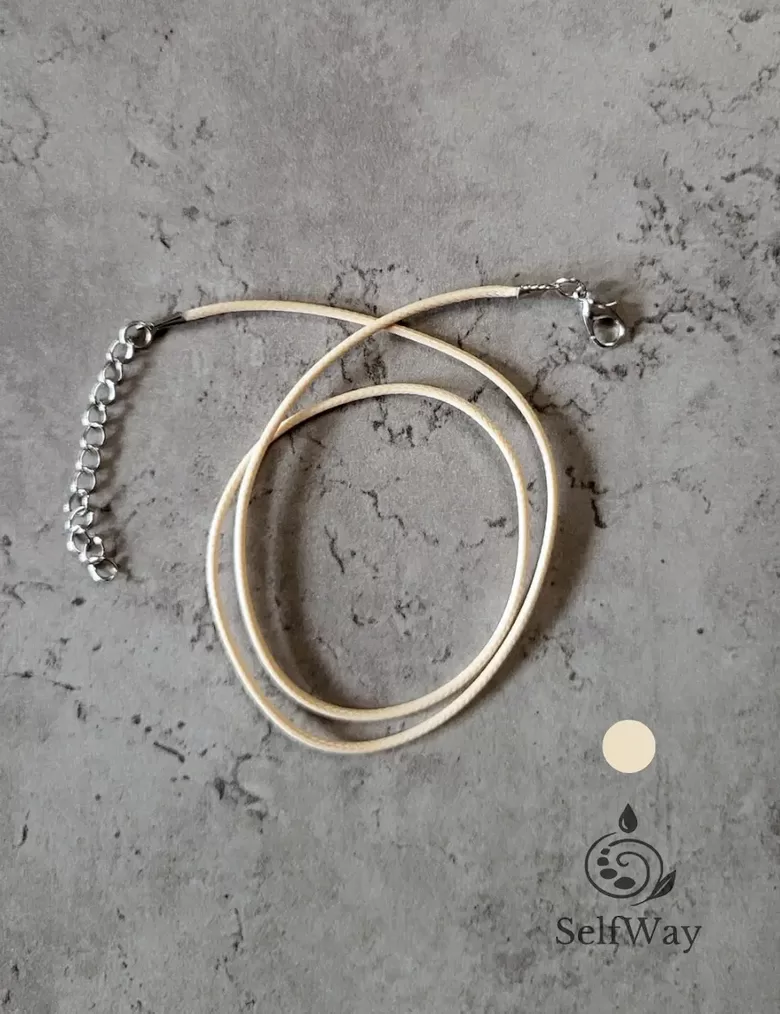 Шнурок с застежкой - бежевый