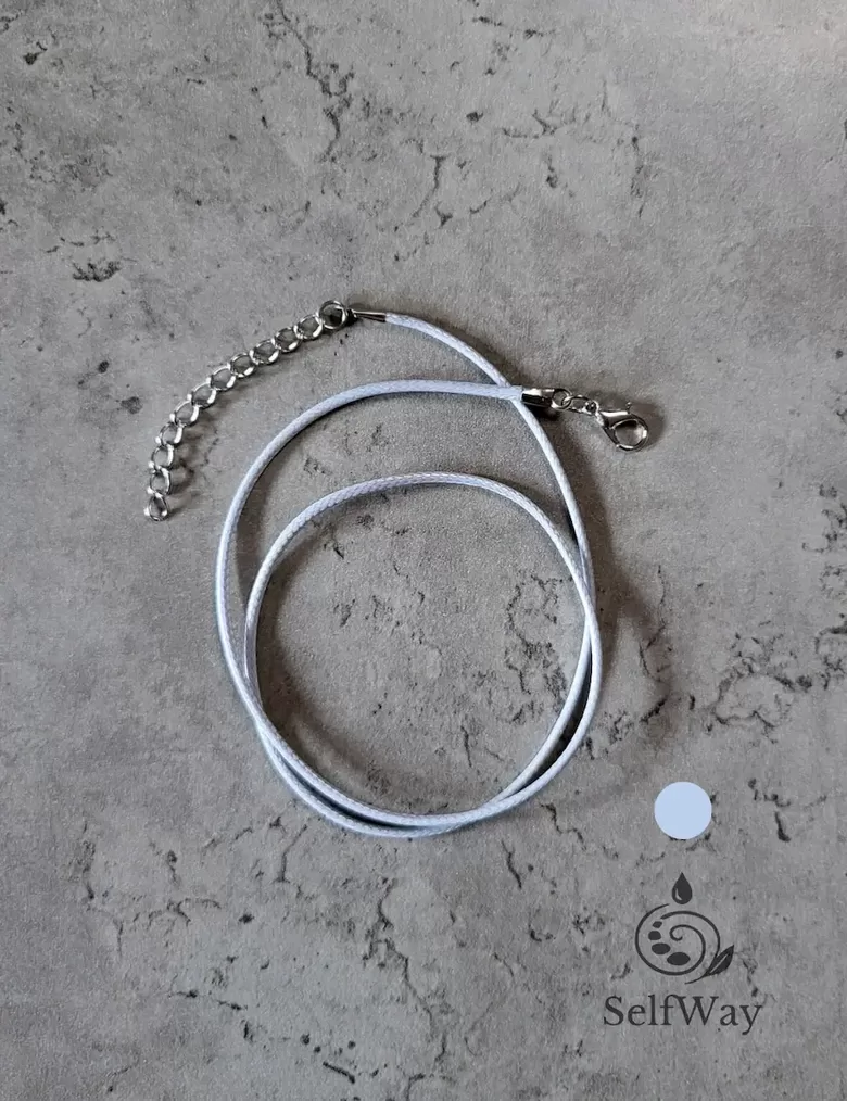 Шнурок с застежкой - голубой