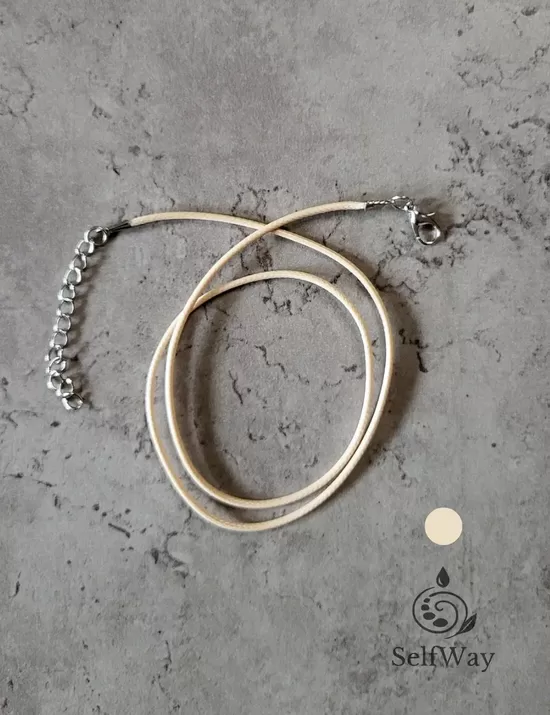 Шнурок с застежкой - бежевый