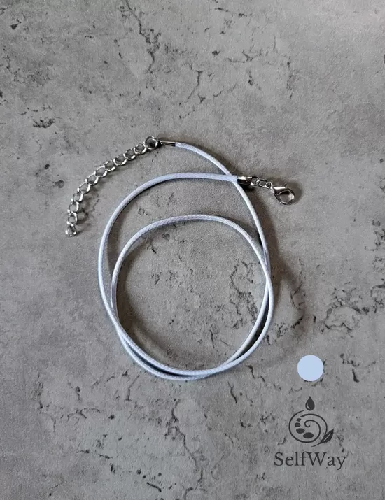 Шнурок с застежкой - голубой