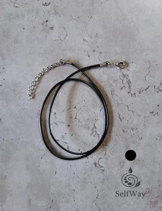 Шнурок с застежкой - чёрный